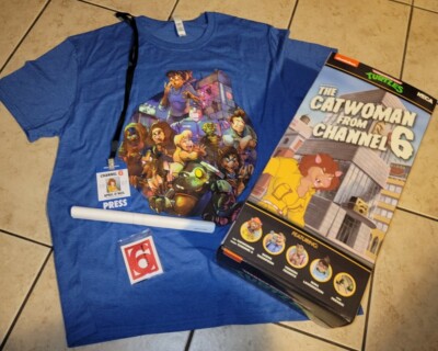  SDCC 2021 TMNT Cartoon Channel 6 Newsroom 4-Pack and Accessory Set Bundle NEW