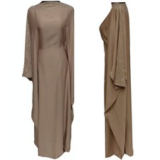 Women Stone Work Abaya Farasha Jalabiya Arab Long Dress