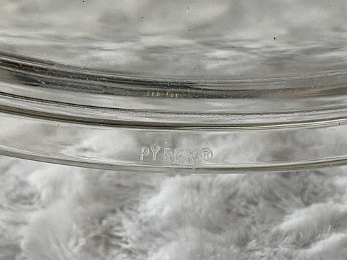 Plato BROWNING de Corning (hecho para Sears) MW9 Plato de vidrio azul margarita con tapa - Imagen 10 de 10