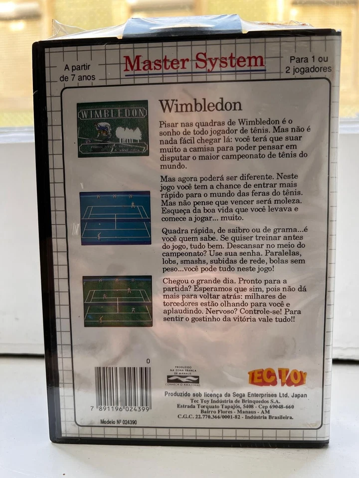 Wimbledon Sega Master System Tec Toy Brasil FREE REGION New Sealed W/ Carton Box - Image 3 of 4