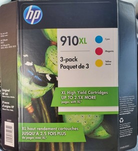 Genuine HP 910XL Color Ink Cartridge Cyan Magenta Yellow 3-Pack Feb- Dec/2022 192545729642 | eBay