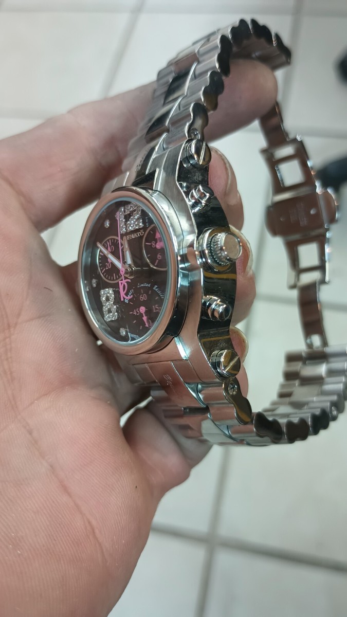 Renato Beauty Swiss Chrono Black/Pink Diamond Dial Limited  display picture 3