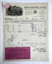 Moritz Disc Leipzig 1909 Trimmings Tips Haberdashery Engros Invoice