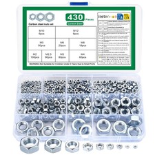 Metric Hex Nuts Assortment Kit, 430 Pcs Stainless Steel Hex Nuts Set, Hex