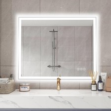 LED Bathroom Mirror, 40X32 Inches Lighted Mirror for Bathroom Wall Mounted wi...