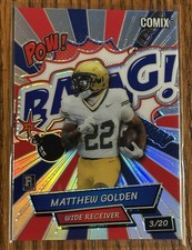 2025 Wild Card Comix Matthew Golden Rainbow #3/20 Green Bay Packers RC