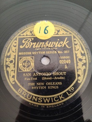 THE NEW ORLEANS RHYTHM KINGS SAN ANTONIO SHOUT 78RPM BRUNSWICK 02040