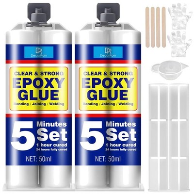 Epoxy Kleber, 2K, 100ml, schnell, transparent, , Holz, Metall, Glas, Keramik