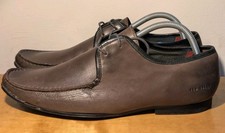 Ted Baker Brown Leather Lace Up Shoes Mens UK 9 EU 43 Smart Formal Derby Shoes
