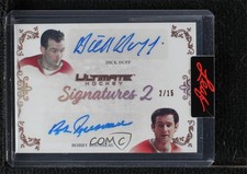 2023 Leaf Ultimate Bronze Spectrum 2/15 Dick Duff Bobby Rousseau Auto HOF 11jd