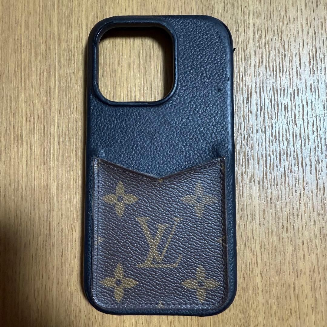 Louis Vuitton iPhone 14 Pro Case Monogram Reverse Leather LV w/Box