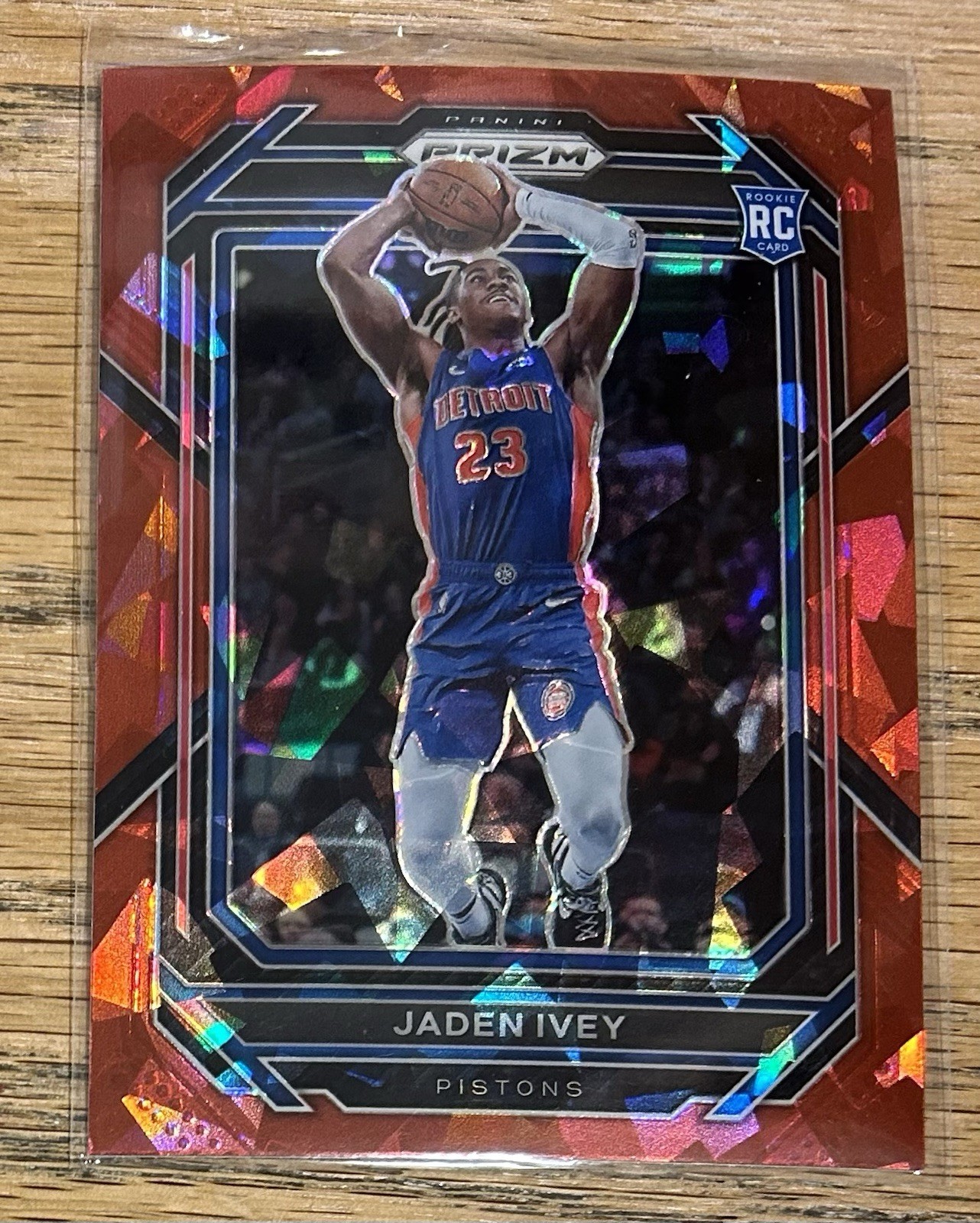 Jaden Ivey 2022-23 Prizm Red Cracked Ice Prizm RC #256