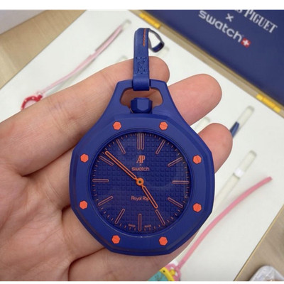 Swatch x Audemars Piguet Royal Oak Royal Pop Blue Dial Plastic Pocket Watch
