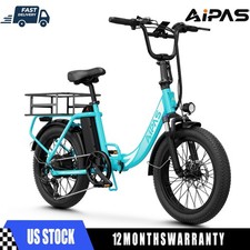 20" Fat Tire 28MPH Ebike 1000W Peak 48V 12.8AH NEW Electric Bike Adult