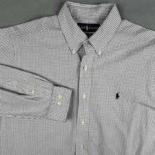 Ralph Lauren Classic Fit Purple/Green Check Button Down Shirt Men's 16 32/33