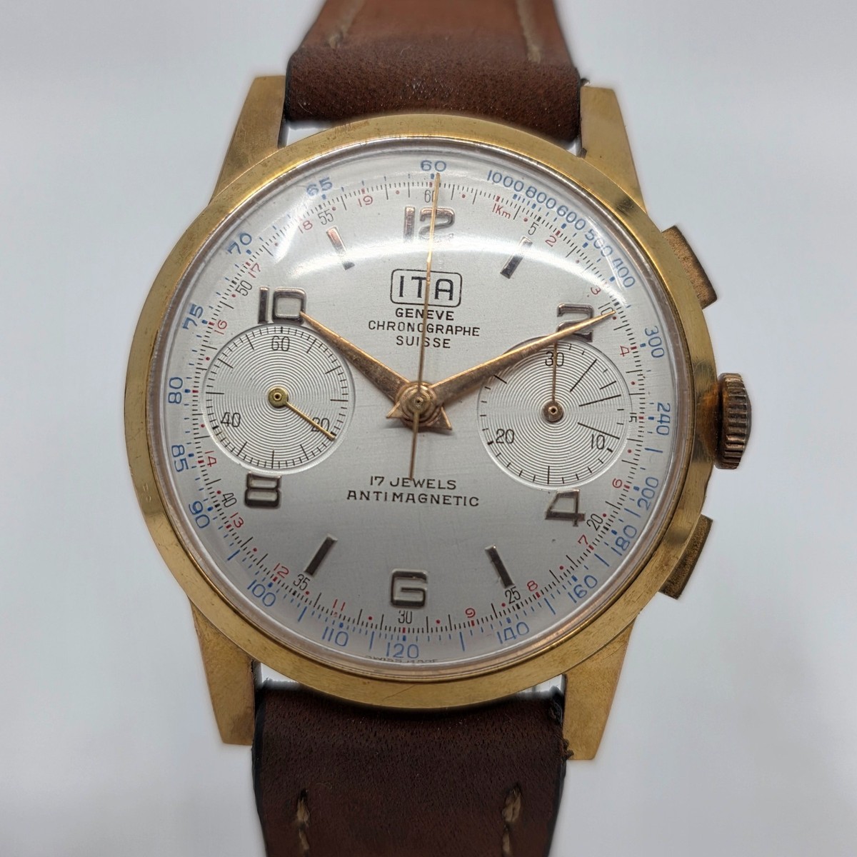 Vintage ITA Geneve Chronographe Suisse Landeron 51 Men's Wrist