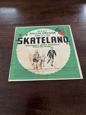 Skateland Roller Skating Rink Sticker Salem Oregon Decal Luggage Label