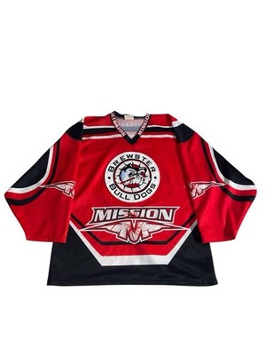Vintage Brewster Bulldogs FHL Hockey Jersey Size Mens Large New York Projoy