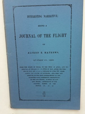 Journal of the Flight of Alfred E. Mathews - 1961 Reprint