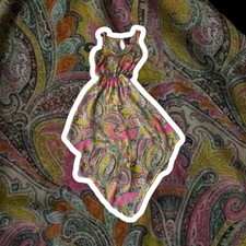Rue21 Women's Small Boho Y2K Spring Dress Paisley Print Handkerchief Fairy Flowy