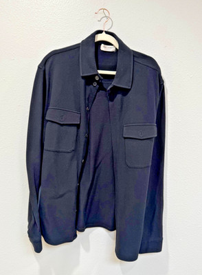 SAINT LAURENT Paris Mens 2023/24 BLACK Button Up Shirt Jacket Size XL 180/104a