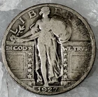 1927 Standing Liberty Quarter 25C Silver 0.900 Fine Philadelphia Mint Coin #10
