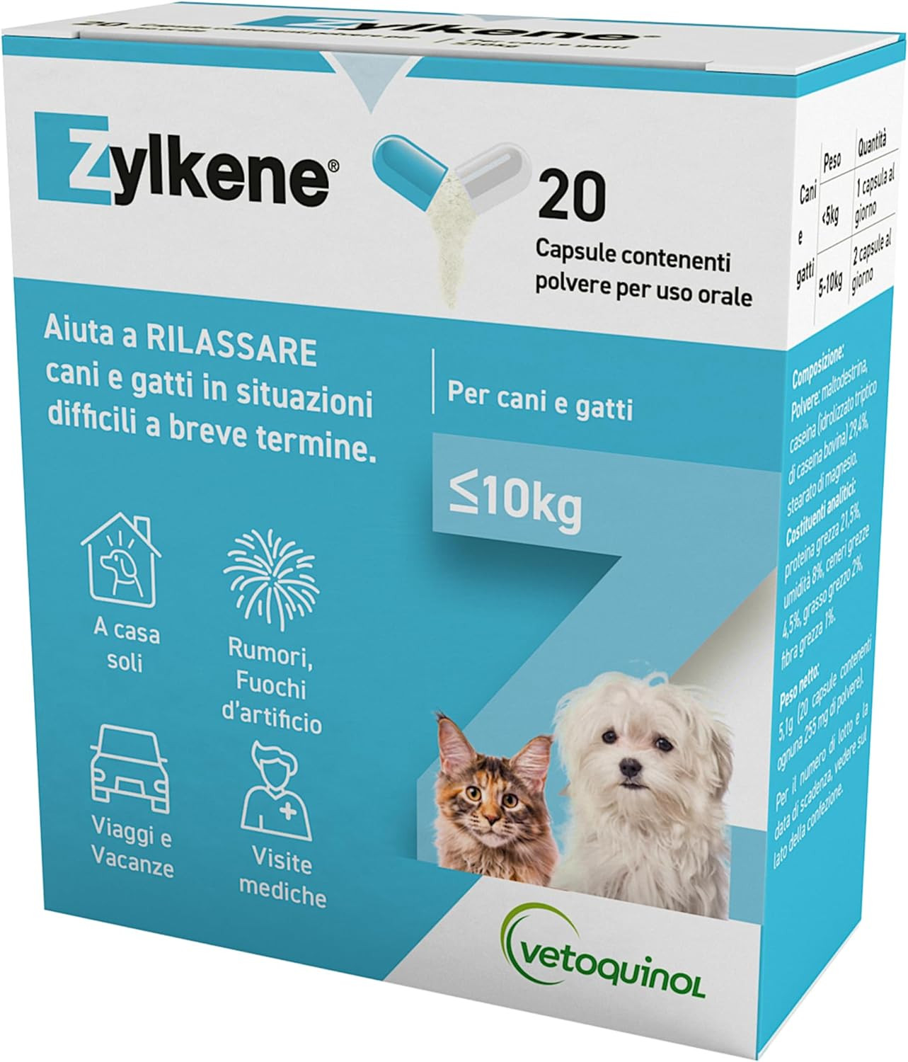 Zylkene 75mg per Cani e Gatti: Calma e Serenità nel Tuo Pet