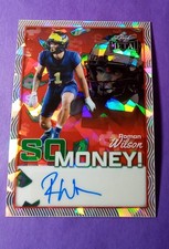 Roman Wilson 2025 Leaf Metal - So Money RED CRACKED ICE Auto 4/7 RC Steelers!!