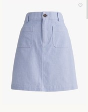 J Crew Women s Size 10 Blue Lizzie Patch-Pocket A Line Mini Skirt
