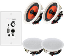6.5 Inch Bluetooth Ceiling Speakers,600W 2-Way System with Wall Amplifier,For Ho