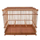  Bamboo Pet Bird Cage Cages for Budgies Small Parrots Rectangular