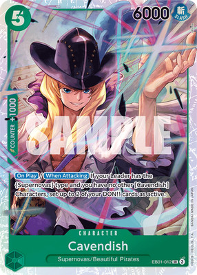 Cavendish (EB01-012)   SR   Geprüft Near Mint   One Piece TCG