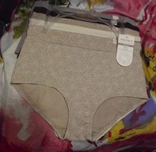5 NEW WARNERS WRW253BR69 M000J NO PINCHING NO PROBLEMS COTTON BRIEF PANTIES M