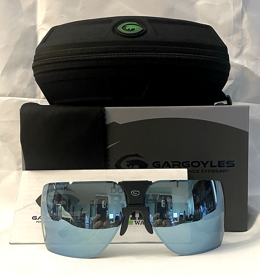 Gargoyles Sunglasses Classic Black Frame Fog Mirror Lens Arnold