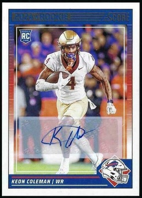 2024 Score - Keon Coleman #337 Rookies Signatures (AU, RC) Buffalo Bills