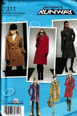Jacke Trenchcoat in zwei Längen Übergröße 14-22 Project Runway Schnittmuster