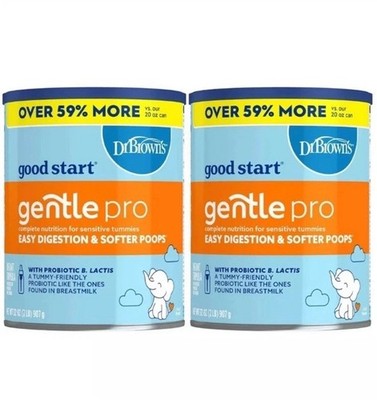Good Start Dr Brown's Baby Formula Powder GentlePro Stage 1, 32 Ounce, PACK OF 2