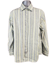 Banana Republic Men's Large 16-16.5 Button Down Long Sleeve Dress Shirt Striped