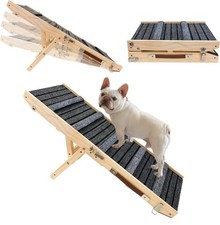 Anti-Slip Adjustable Dog Ramp Folding Ladder For Bed Couch Non Slip USED 