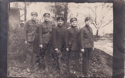 Original WWI WW1 RPPC Real Photo Postcard GERMAN SOLDIERS ALL NAMED 331
