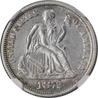 1872-P Seated Liberty Dime NGC AU Details Decent Eye Appeal Nice Strike