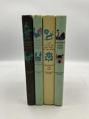 Lot Of 4 Junior Deluxe Editions Andersen Grimm Nights East O' Sun, Hardcover VTG
