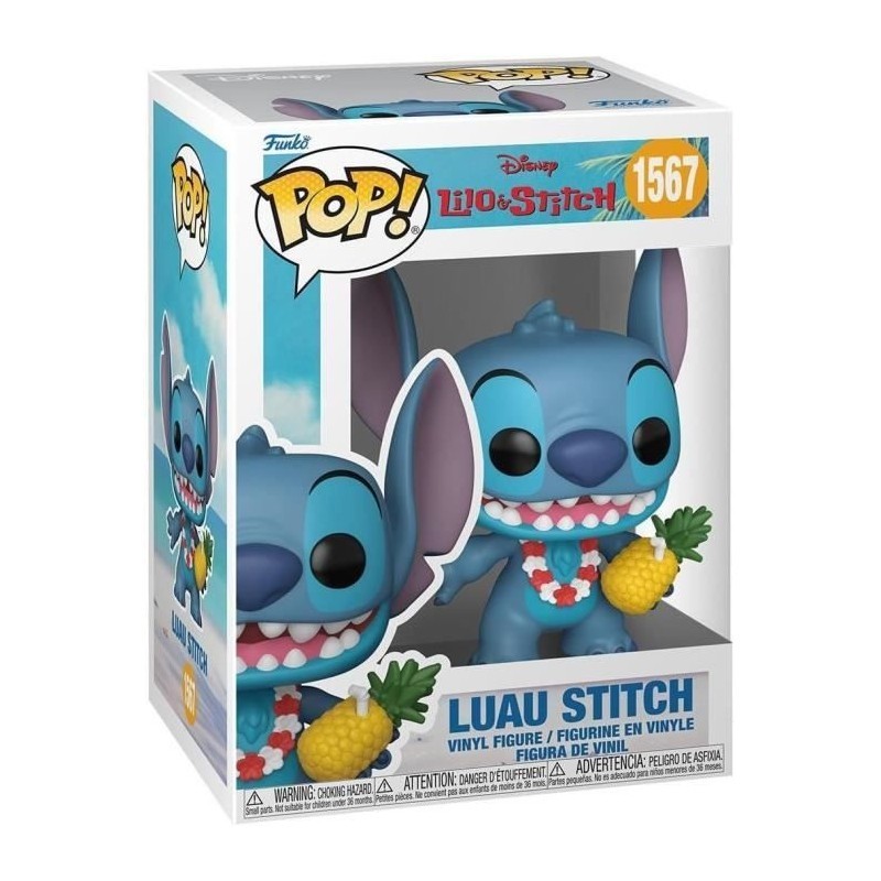 Figurine Luau Stitch 1567 Funko Pop! Disney collection vinyle Lilo et Stitch bleu