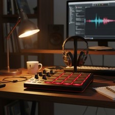 Controller MIDI portatile Akai MPD218 con 48 pad assegnabili e controlli touch