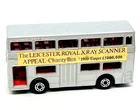Matchbox Lesney Superfast 17 Londoner Bus, silver "Leicester Royal X-Ray" mint!