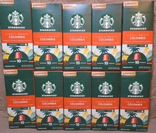 100ct Starbucks Colombia Nespresso Coffee Pods 10Bx  10ct Medium Roast