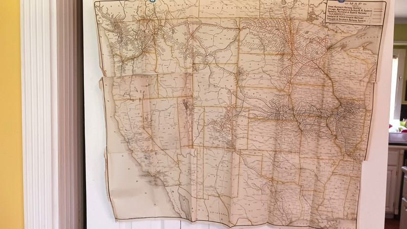 1910 GREAT NORTHERN RAILWAY SYSTEM , and other railroads, MAP 