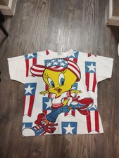 Vintage 1995 Tweety Bird AOP Xl Shirt