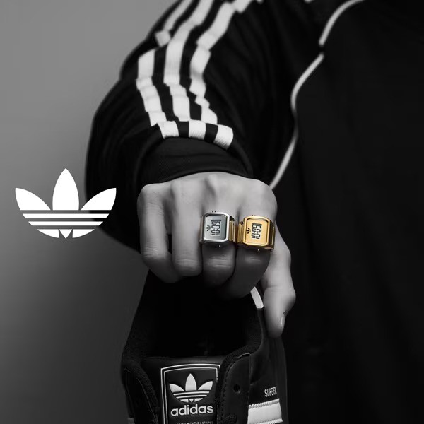 adidas Originals DIGITAL TWO RING Watch Silver Unisex Stainless