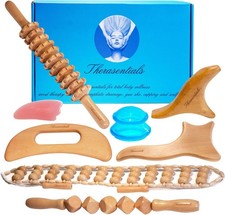 Wood Therapy Massage Tools 12-in-1 Multi-use, Lymphatic Drainage Massager, Mader